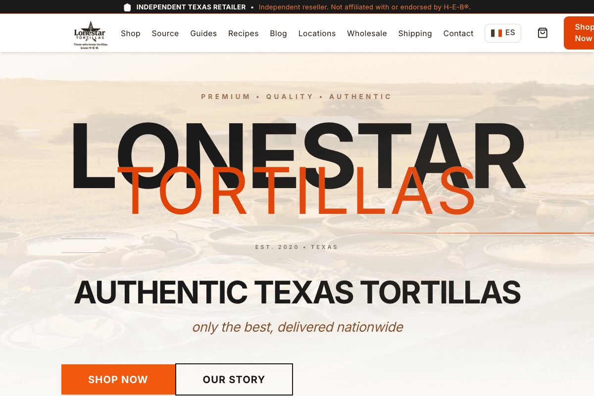 Lonestar Tortillas screenshot